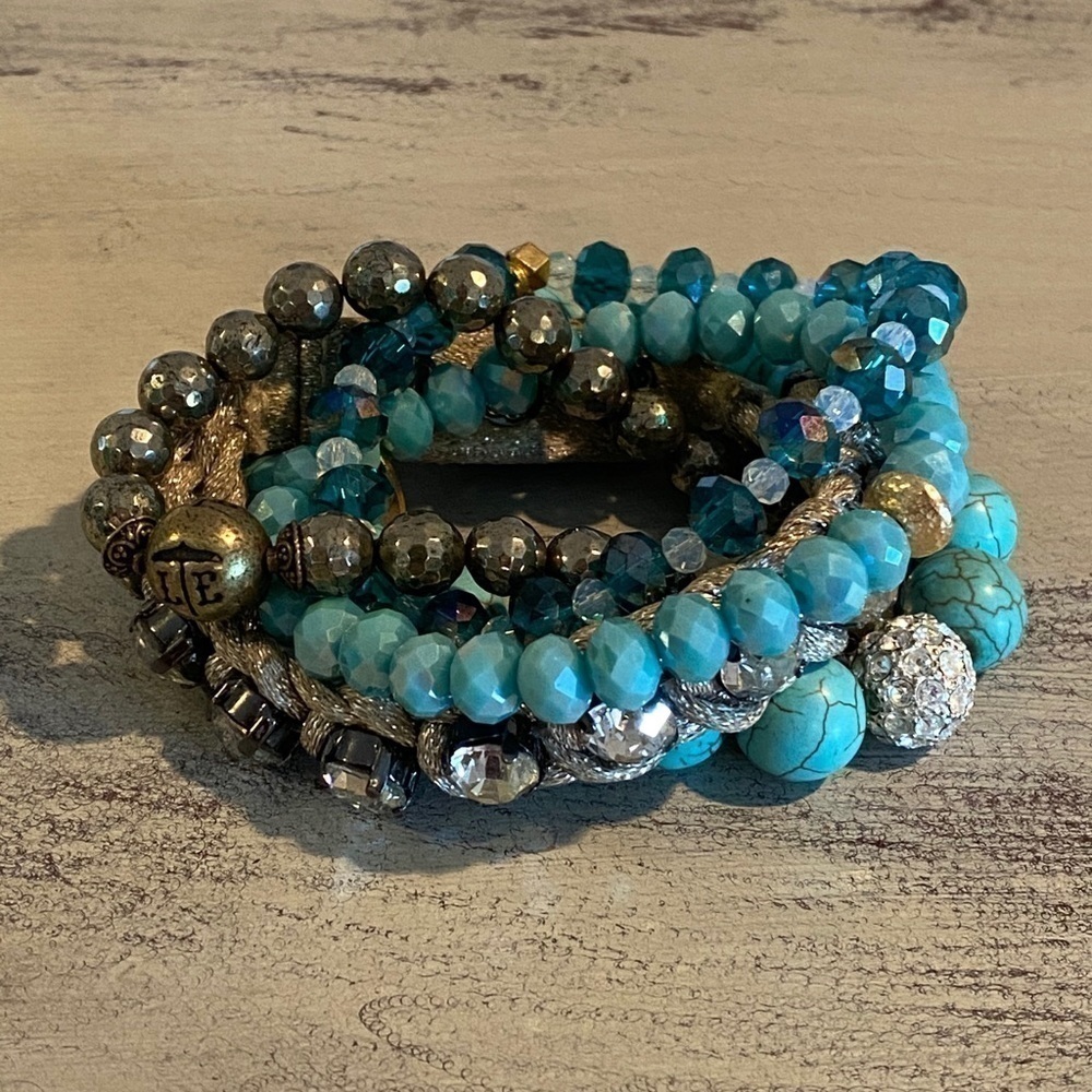 Henri Bendel  Snap Gun Metal Chrystal Bracelet​​​​​​​​​ - Picture 8 of 8